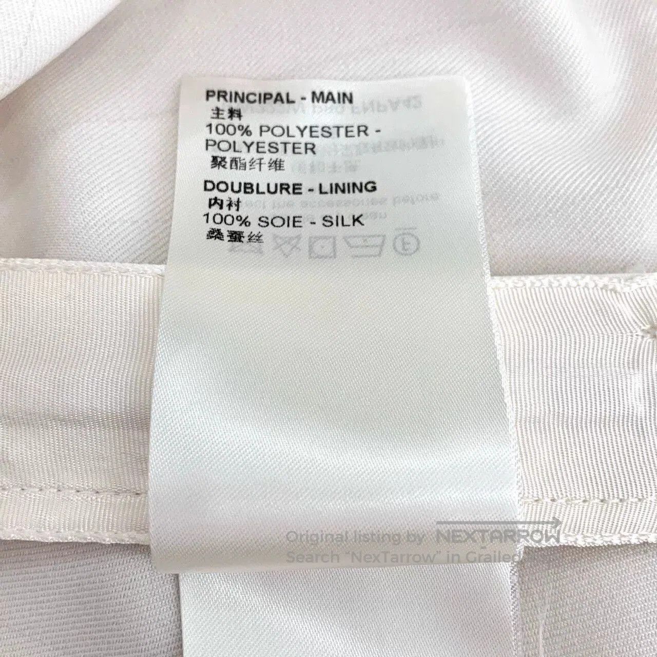 Louis Vuitton Louis Vuitton Logo Silk Blend White Pleated Skirt. Size 37" - 8 Thumbnail
