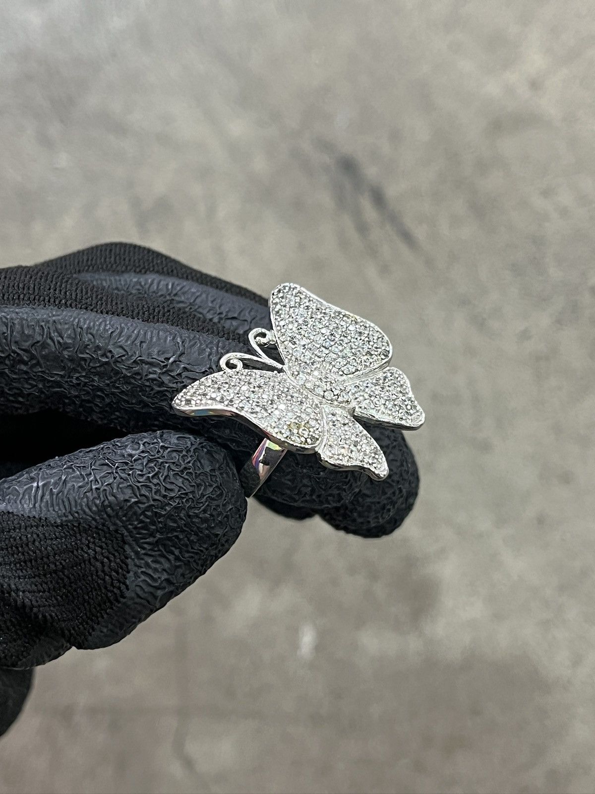 Other Artisanal Diamond Butterfly Ring (unisex) Size ONE SIZE - 6 Thumbnail