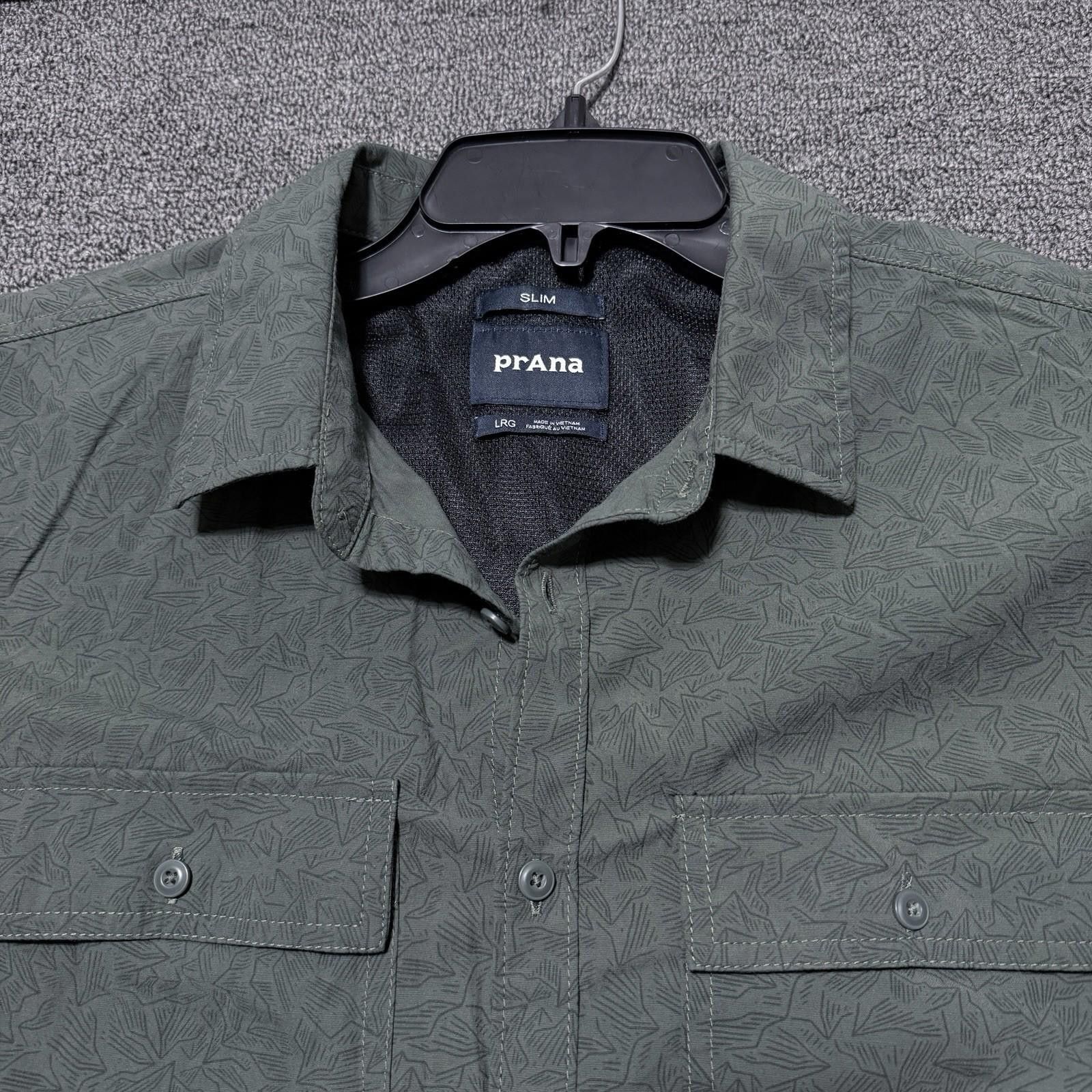 Prana Prana Green SlimFit Shirt Mens L Button Up Hiking Gorpcore Size US L / EU 52-54 / 3 - 3 Thumbnail