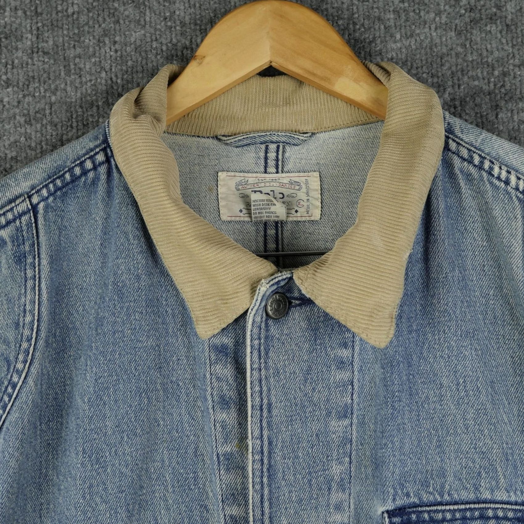 Polo Ralph Lauren VINTAGE Polo Ralph Lauren Jacket Mens XL Denim Hunting Field Chore Coat Workwear Size US XL / EU 56 / 4 - 5 Thumbnail