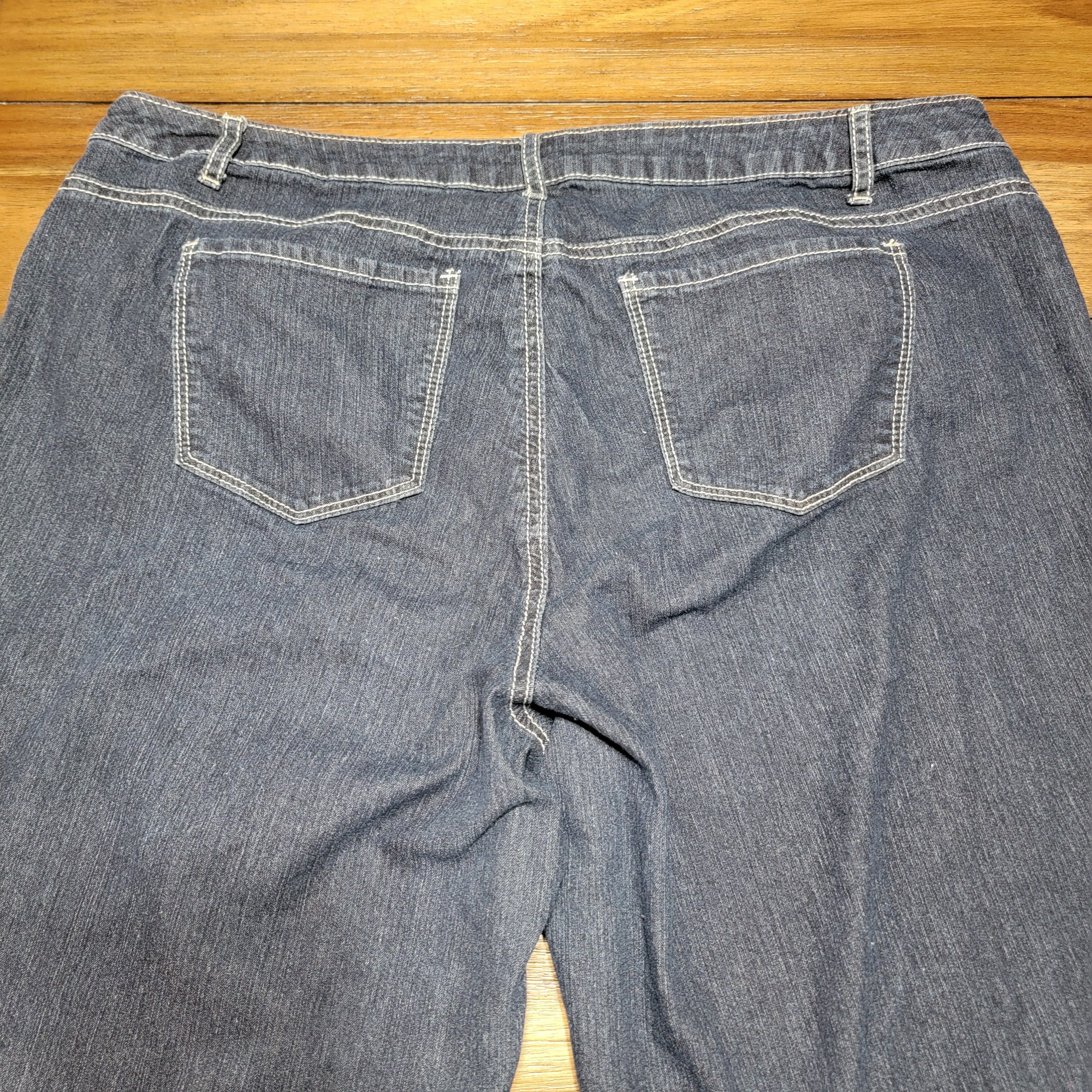 Other Baccini Dark Blue Denim Capris w/ Bling Cuffs - Size 18W Size 41" - 5 Thumbnail