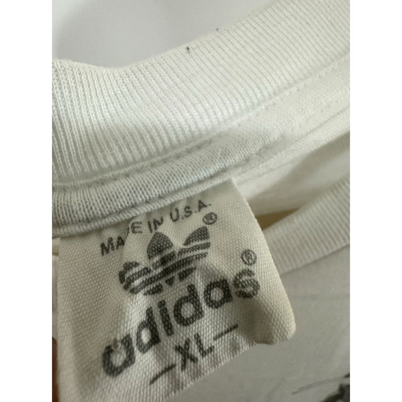 Adidas VTG Adidas Basketball Dunk Movement Paper Thin Worn T-Shirt RARE XL White Mens NBA Sport Burnout 80s Size US XL / EU 56 / 4 - 3 Thumbnail