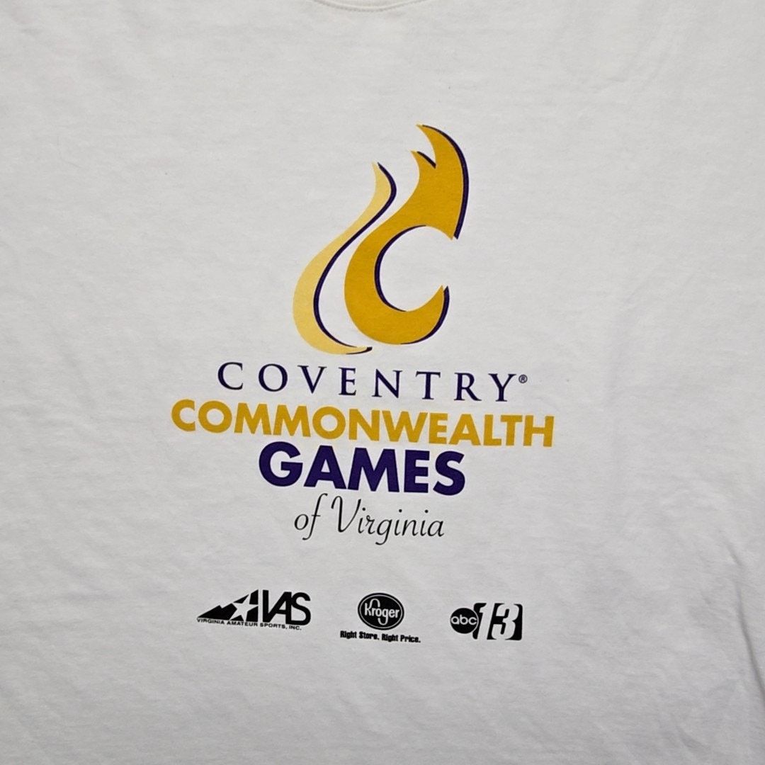Gildan Coventry Commonwealth Games At Virginia Shirt White XL Tee Size US XL / EU 56 / 4 - 2 Thumbnail