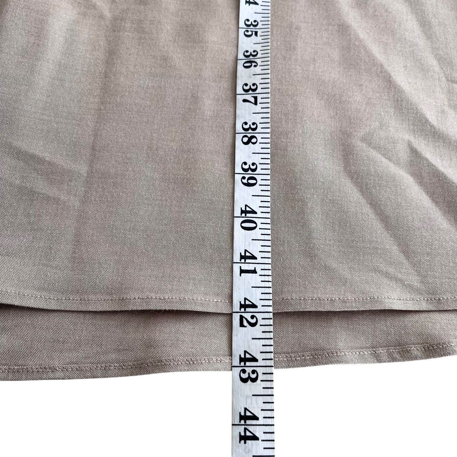 Cos COS Beige Wool Blend Oversized Collar Midi Shirt Dress Size M / US 6-8 / IT 42-44 - 9 Thumbnail