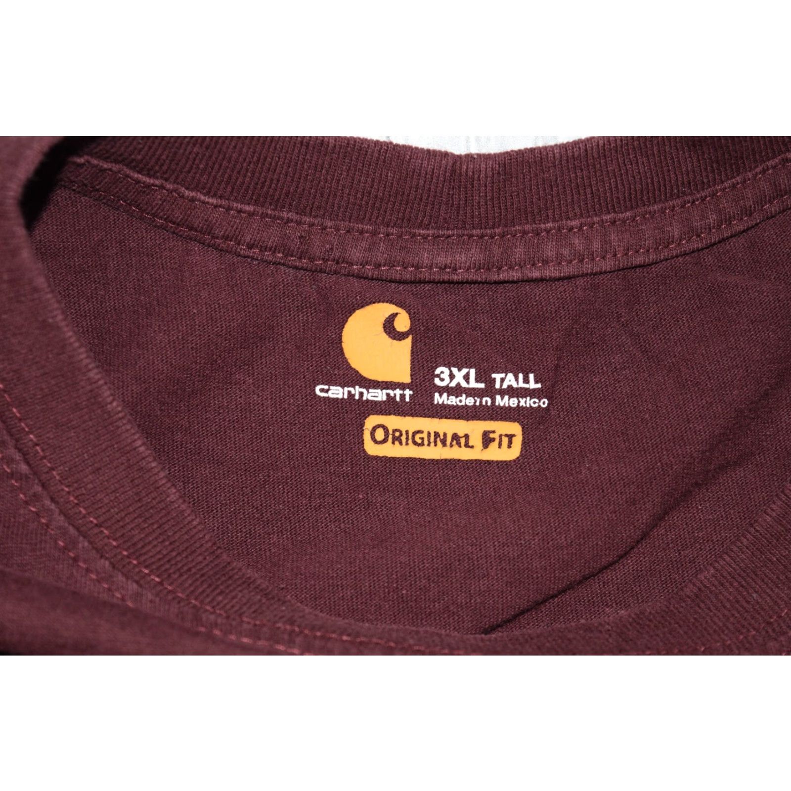 Carhartt Carhartt T-Shirt Mens 3XLT Maroon Graphic Spellout Long Sleeve Tee Work Shirt Size US XXL / EU 58 / 5 - 5 Thumbnail