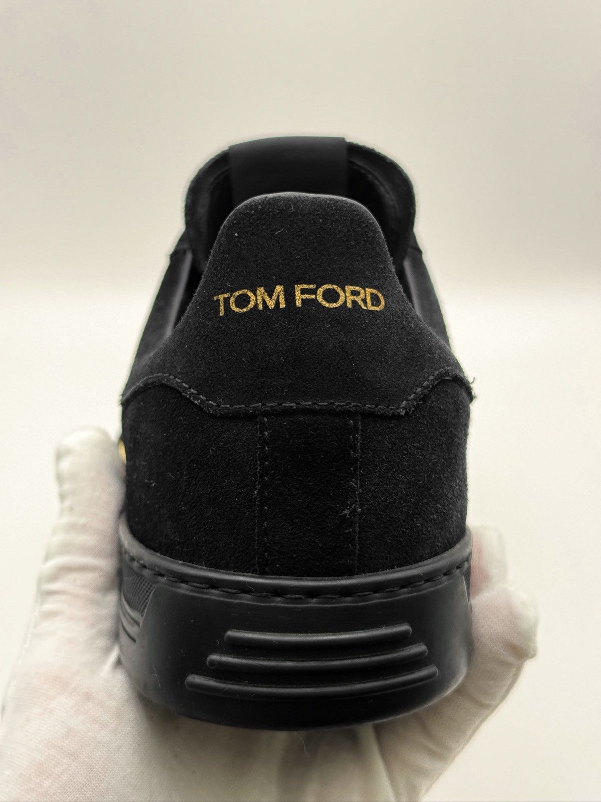 Tom Ford Tom Ford Radcliffe Black Suede Gold Hardware Luxury Sneakers Size US 10 / EU 43 - 10 Thumbnail