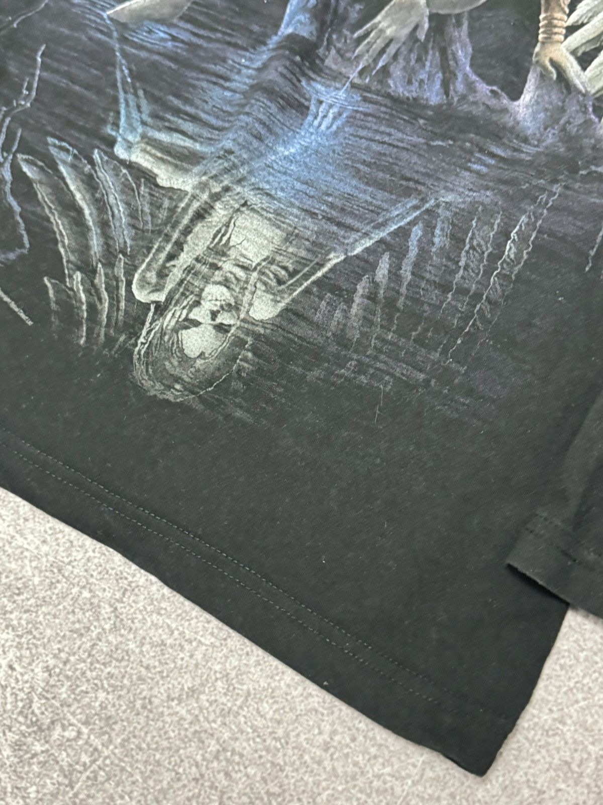 Vintage Vintage 90s Skull Longsleeve Spiral Y2K Affliction Style Size US L / EU 52-54 / 3 - 12 Thumbnail