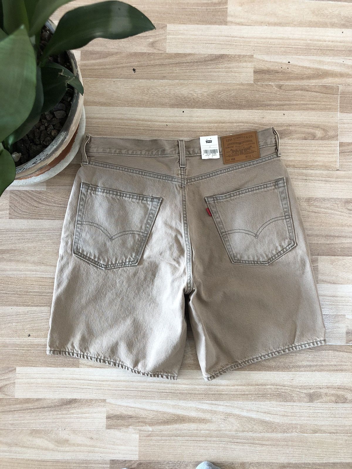 Levi's Levi’s 468 W33 Short Jeans Stay Loose Beige Shorts Denim Size US 33 - 1 Thumbnail