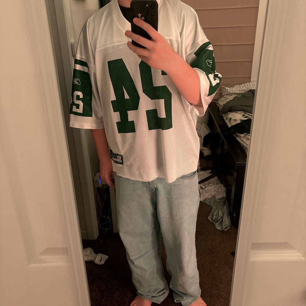 Reebok Vintage 2000s Darrelle Revis Jersey Size US L / EU 52-54 / 3 - 4 Thumbnail