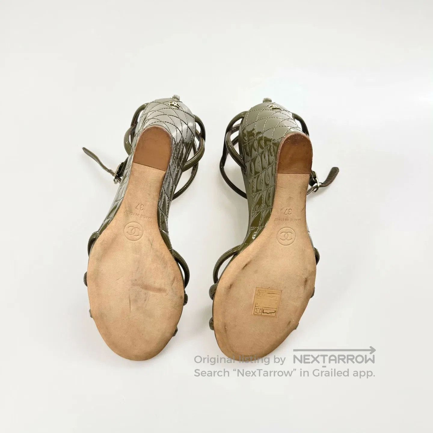 Chanel Chanel Brown Strappy High Heel Sandals. Size US 6 / IT 36 - 6 Thumbnail