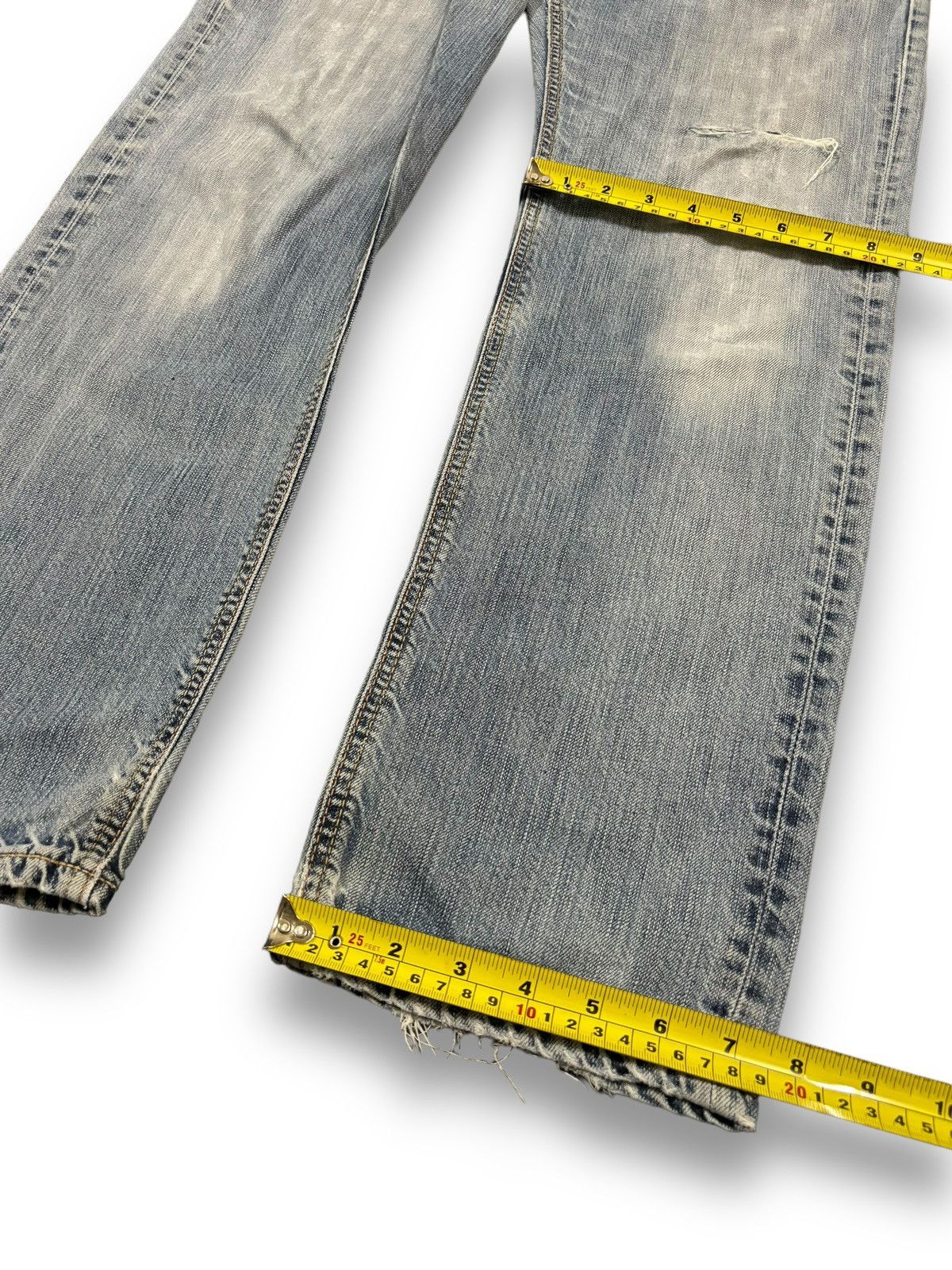 Edwin Vintage Edwin 503 Premium Blue Wash Distressed Grunge Jeans Size US 30 / EU 46 - 17 Thumbnail