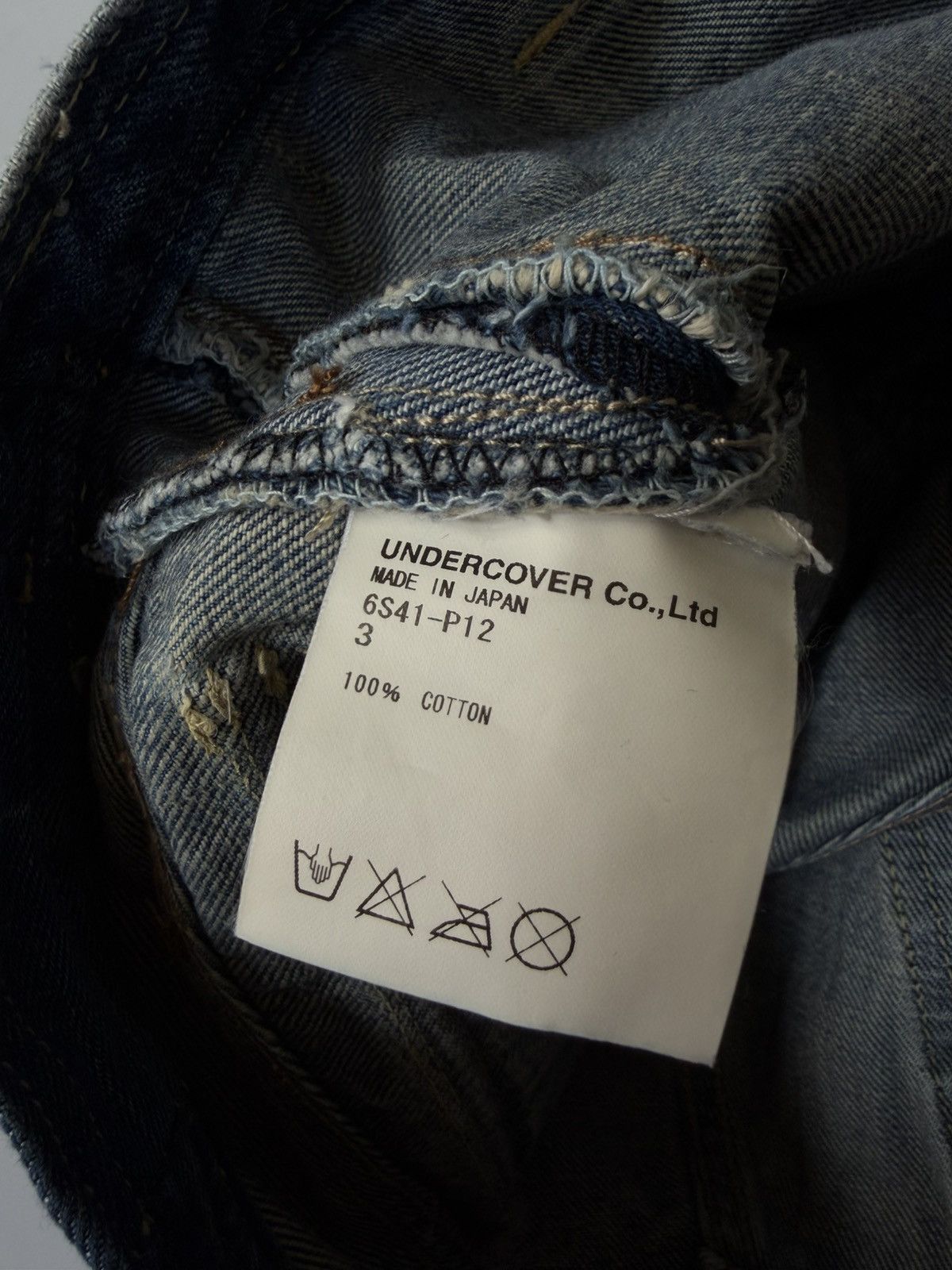 Undercover Undercover SS2006 T Chuuut Painted Denim Cargo Pants Size US 33 - 9 Thumbnail