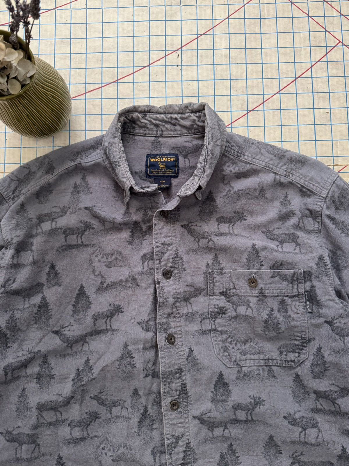Other × Woolrich Woolen Mills Vintage Woolrich Elk Motif Button Up Shirt Mens Size Large Size US L / EU 52-54 / 3 - 3 Thumbnail