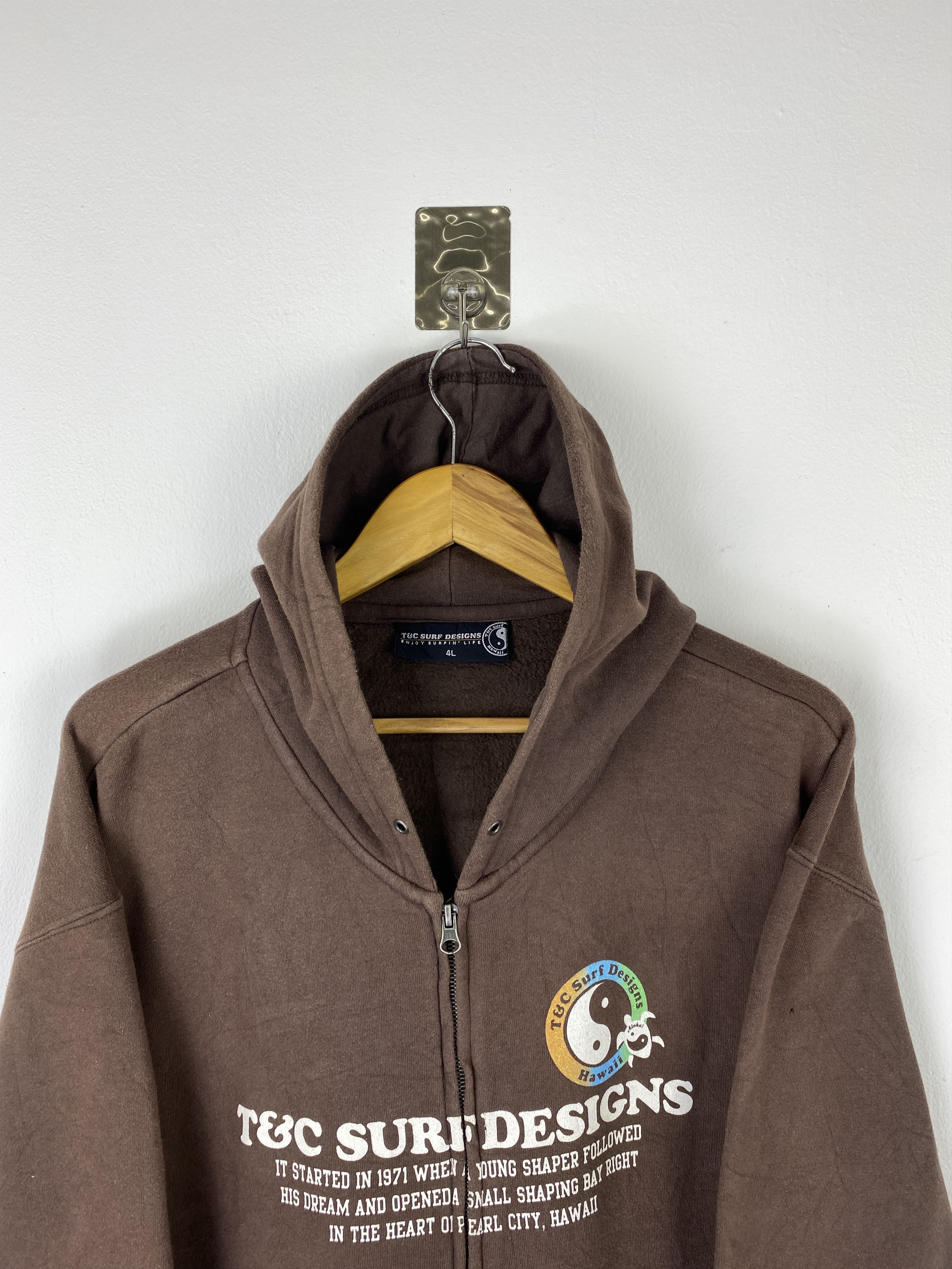 Vintage Vintage T&C Surf Designs Wording Zip Up Hoodie SH0517 Size US XXL / EU 58 / 5 - 4 Thumbnail