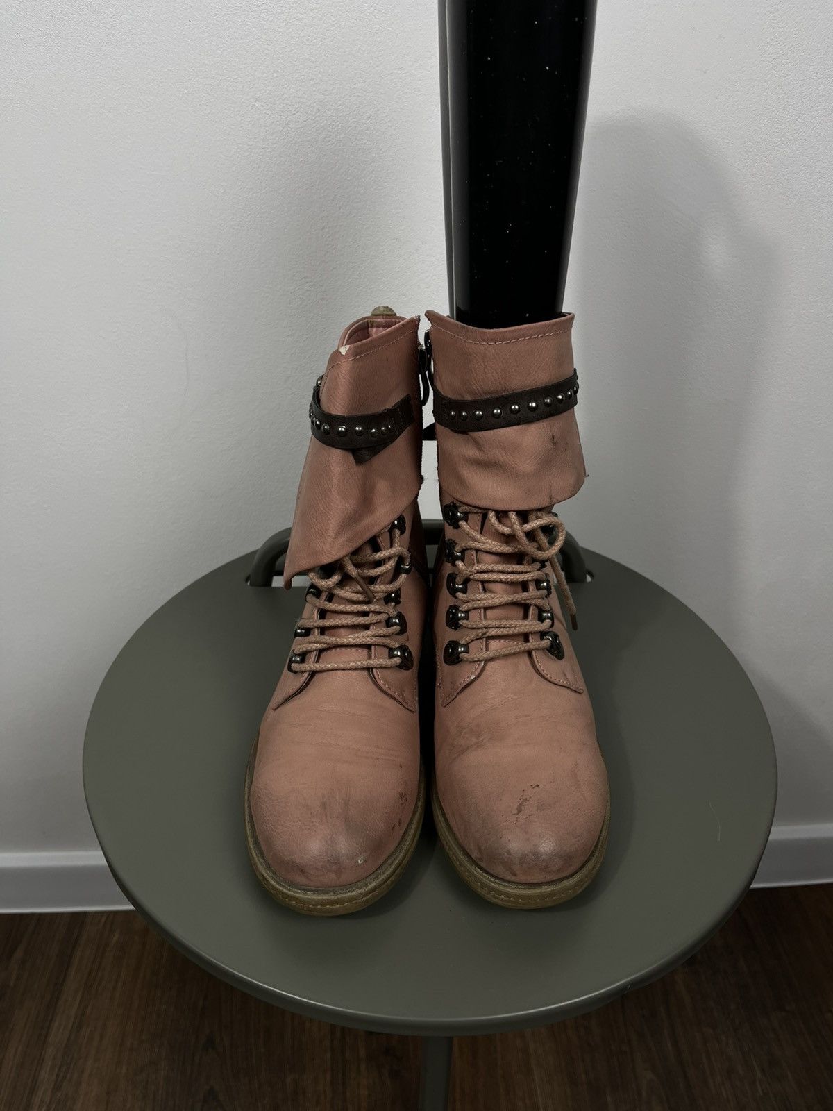 Other Pink Stud Buckle Ankle Boots Womens EU 39 Size US 8 / IT 38 - 3 Thumbnail