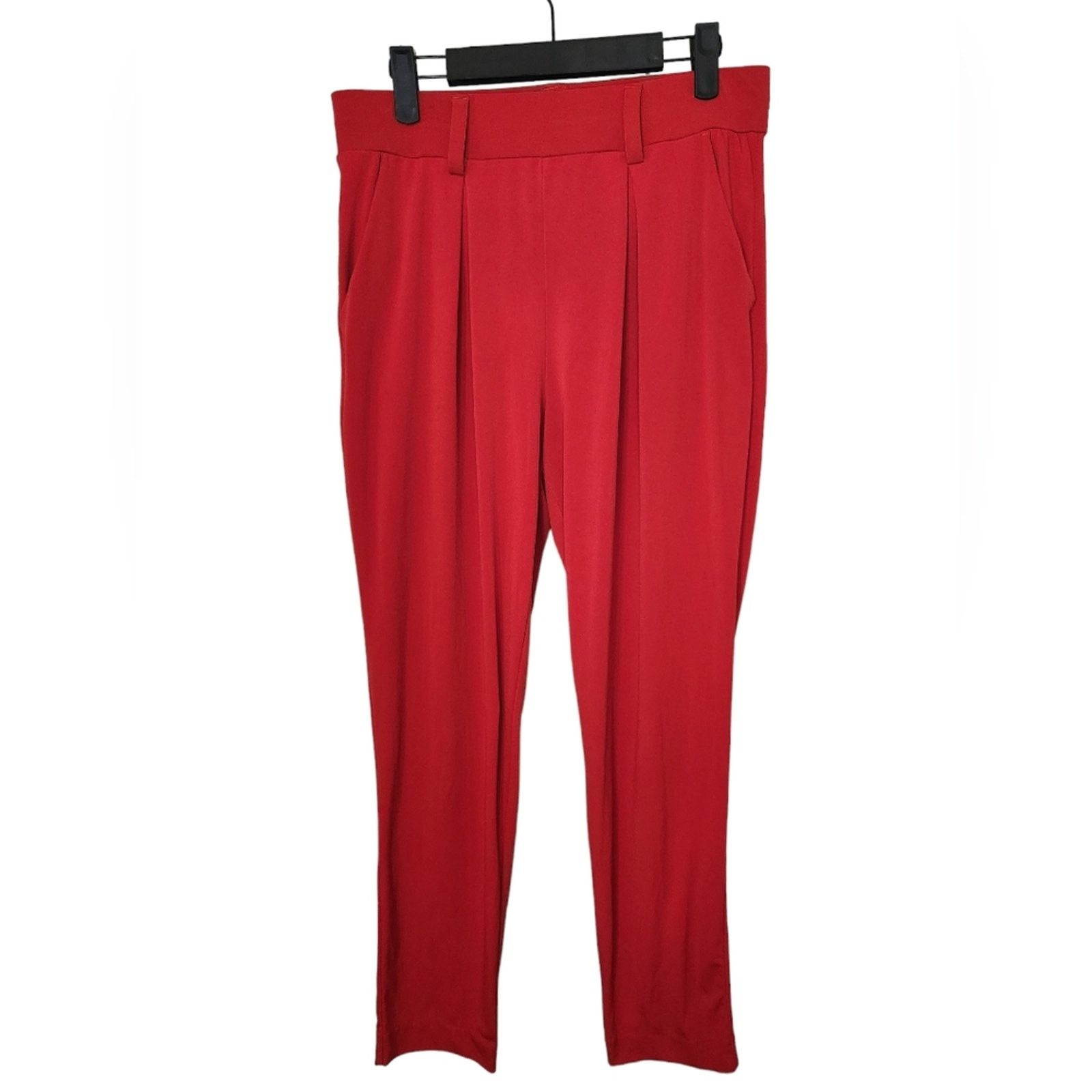 Express Express Pull On Red Trouser Pleated Ankle Pants Small Size 27" / US 4 / IT 40 - 1 Thumbnail