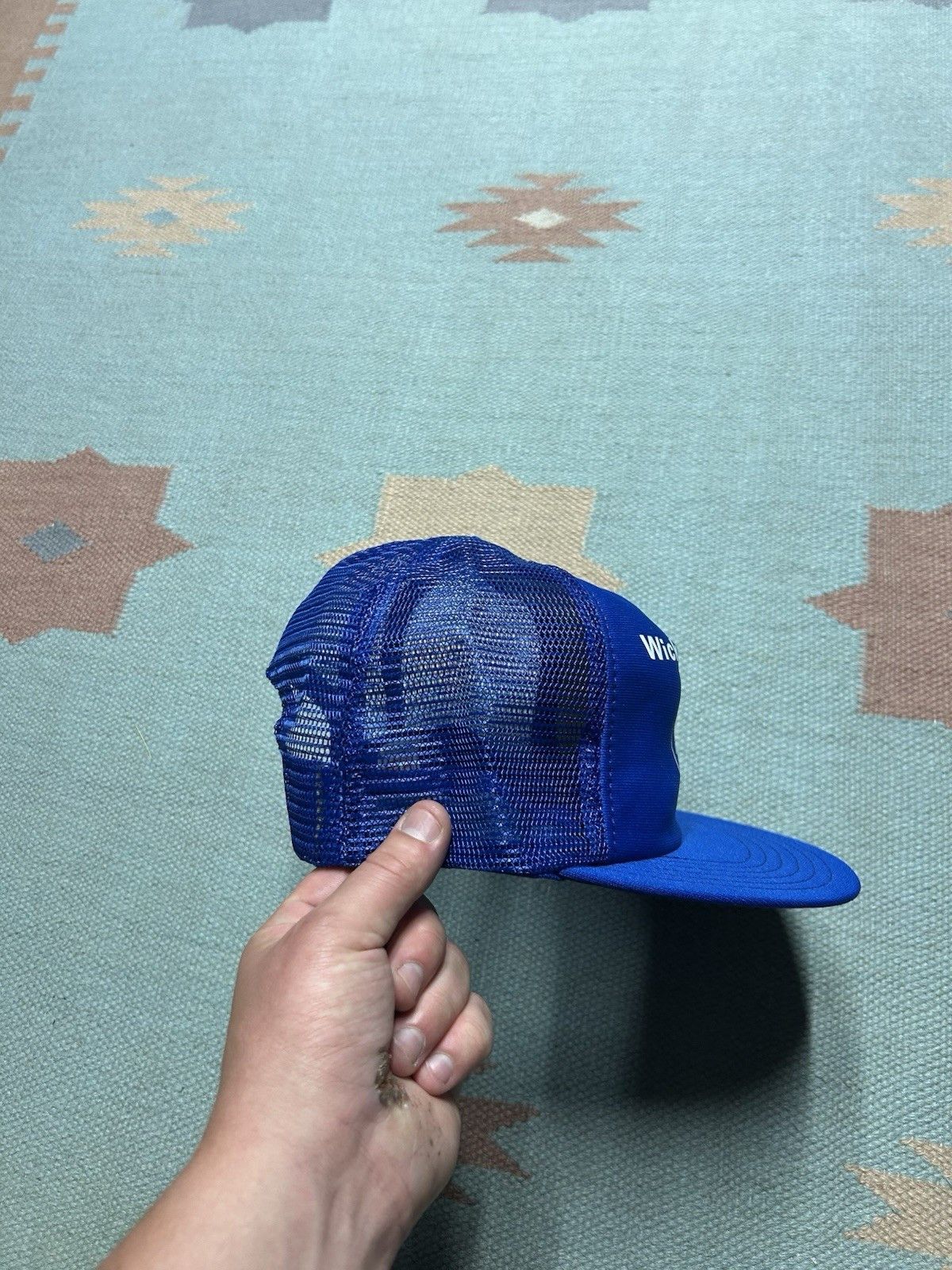 Vintage Vintage 80s trucker hat wick buildings systems blue made USA Size ONE SIZE - 8 Thumbnail