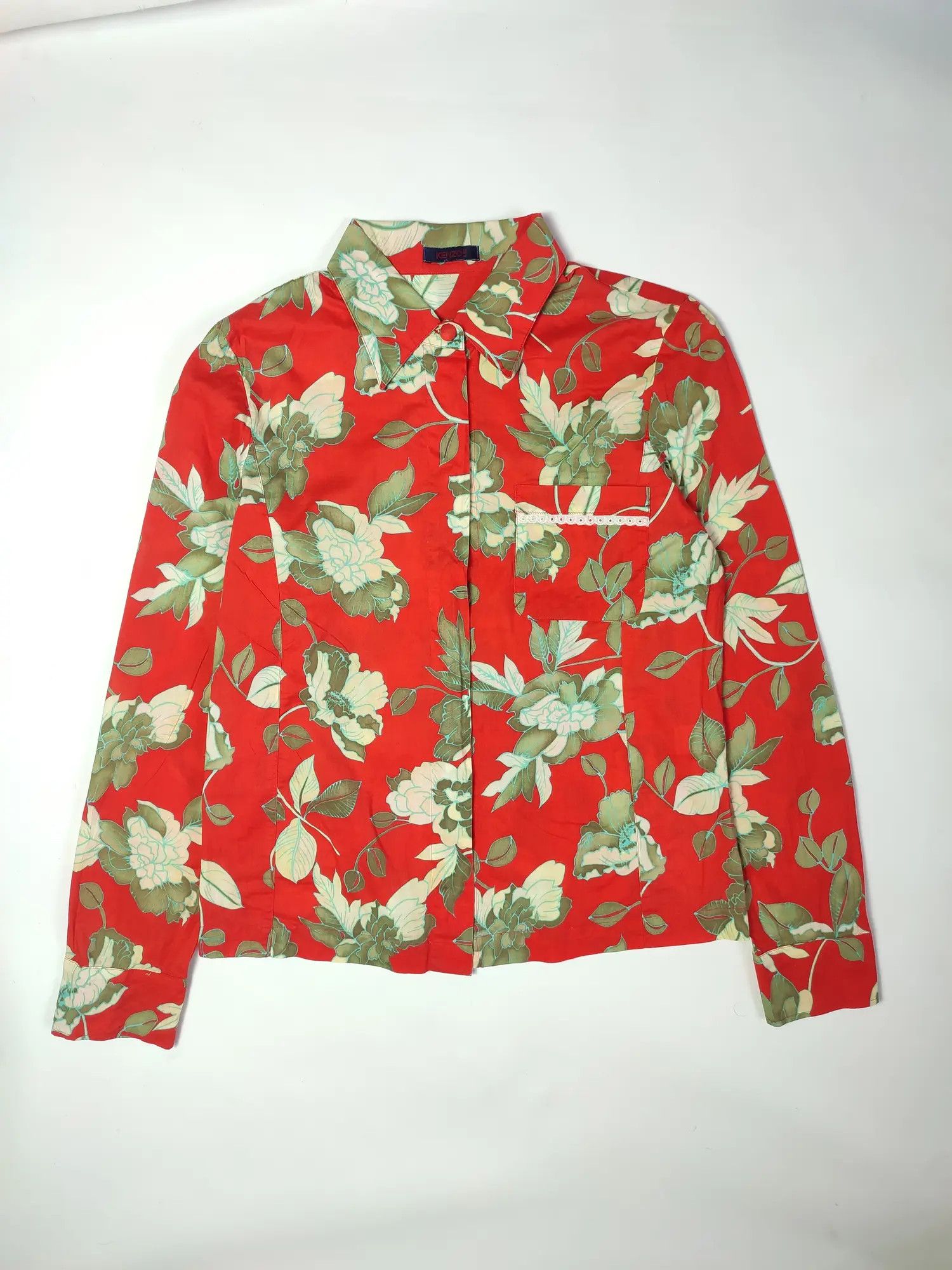 Japanese Brand × Kenzo Vintage Kenzo Paris Floral button shirt Size S / US 4 / IT 40 - 1 Thumbnail