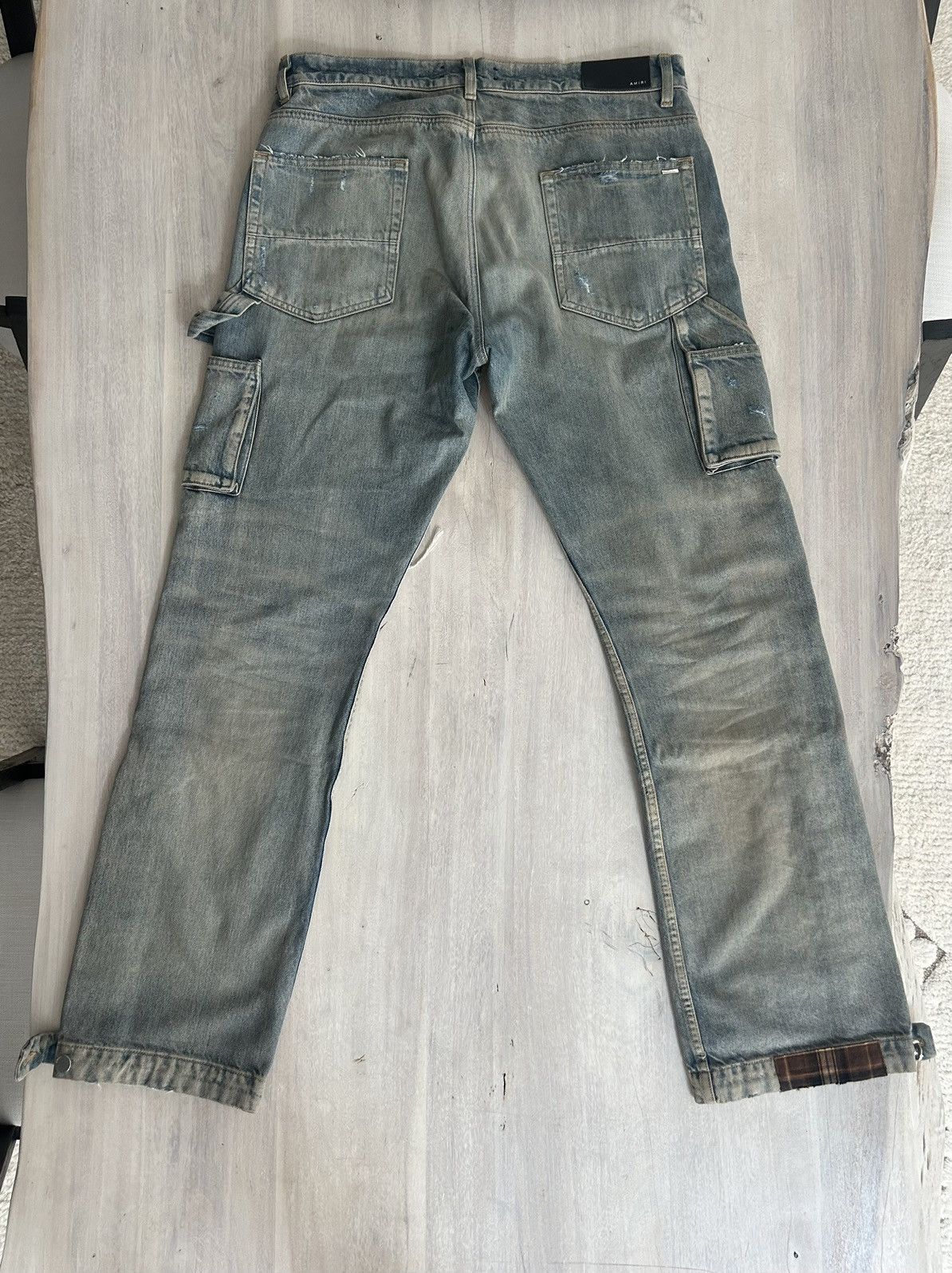 Amiri AMIRI Clay Indigo Plaid Carpenter Jeans SIZE 34 Size US 34 / EU 50 - 13 Thumbnail