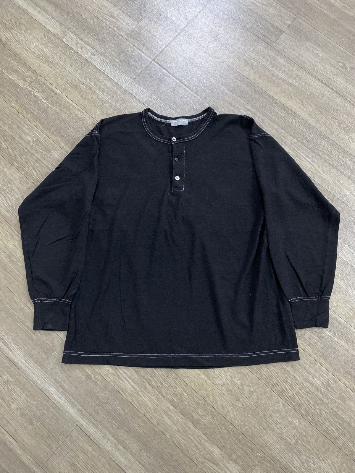 Comme des Garcons Homme AD1998 Comme Des Garcons Homme Button Long Sleeve Tee CDG Size US M / EU 48-50 / 2 - 1 Thumbnail