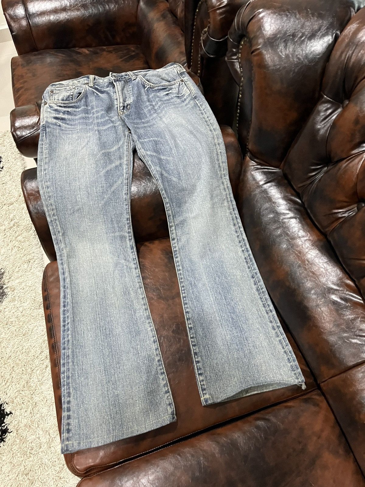 If Six Was Nine 💥Vtg Edwin Vintage Exclusive Flare Bootcut Denim Size US 33 - 2 Thumbnail