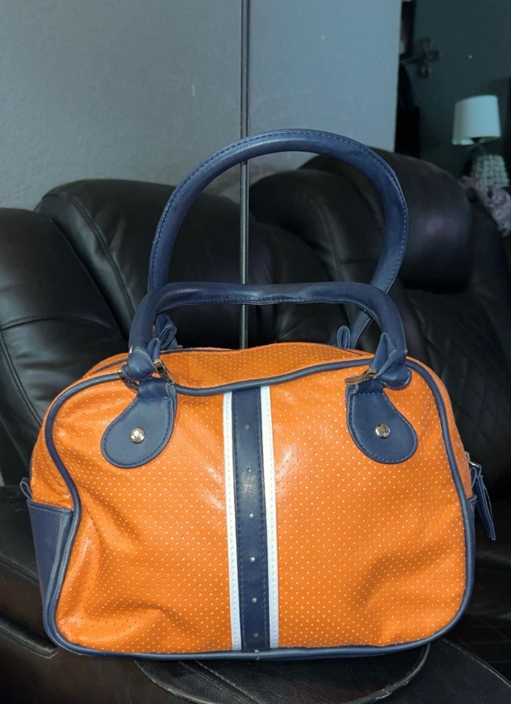 The Unbranded Brand Satchel One Size Orange Navy Denver Broncos Size ONE SIZE - 2 Thumbnail