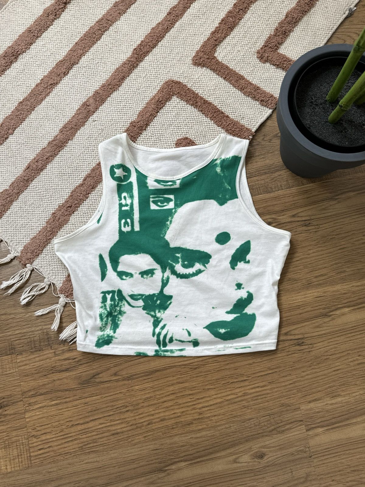 Japanese Brand × Vintage FACE PRINTE LIKE STUSSY TANK TOP Size L / US 10 / IT 46 - 1 Thumbnail