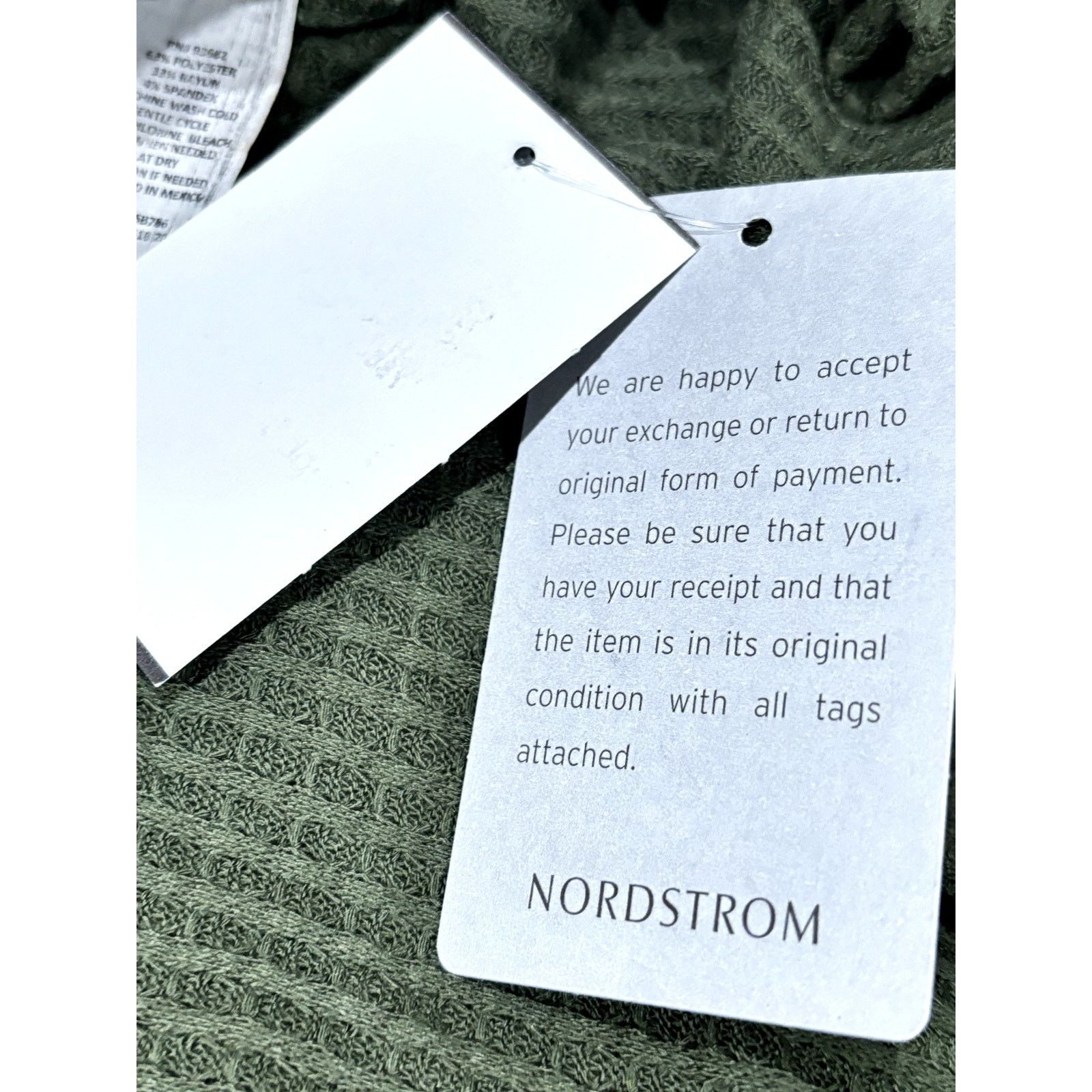 Nordstrom FORGOTTEN GRACE Women's Olive 3/4 Sleeve Knit Top Size Small Size S / US 4 / IT 40 - 5 Thumbnail