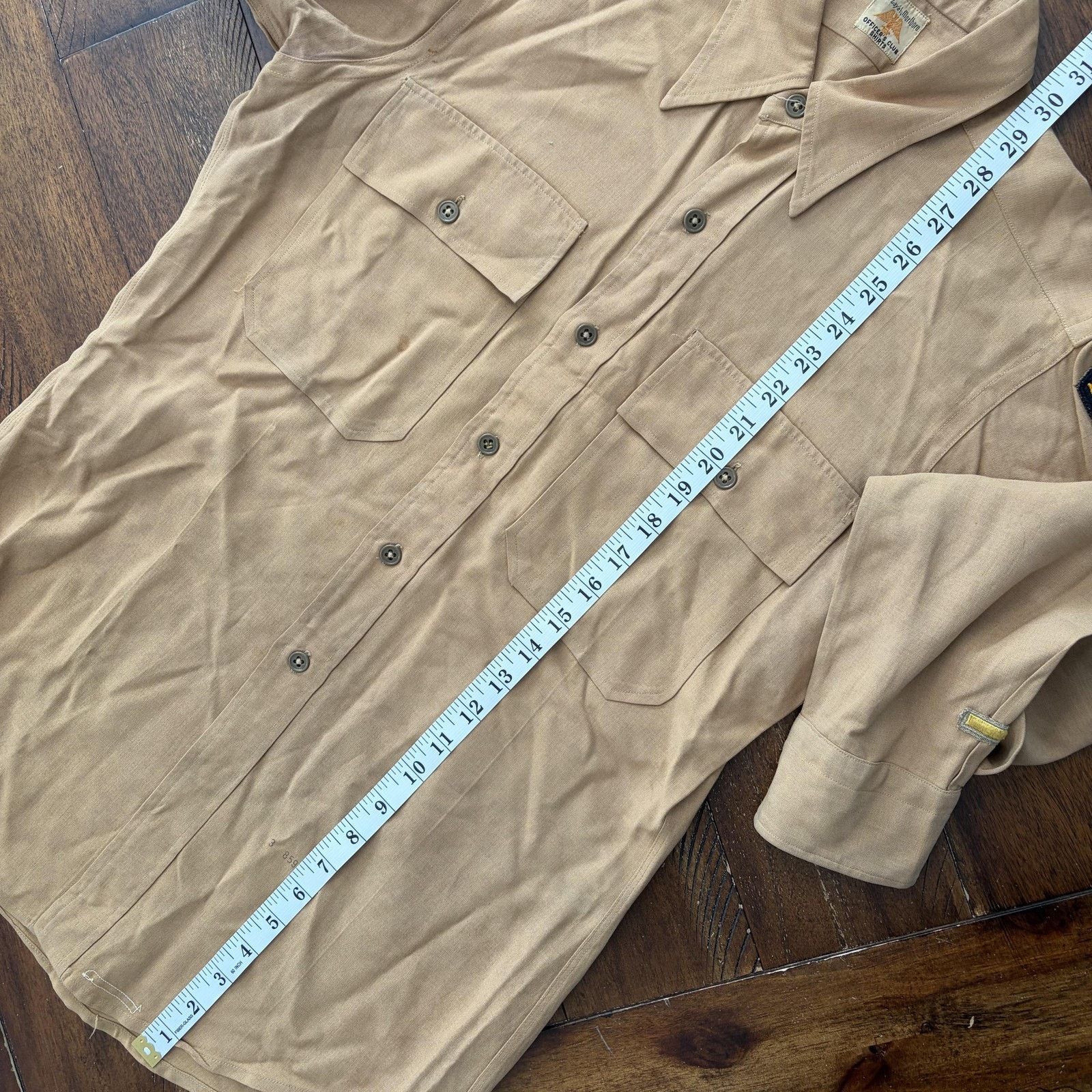 Vintage Vtg La Playa Marlboro Shirt Mens 42 M Wool Blend 1940s Mil Size US M / EU 48-50 / 2 - 13 Thumbnail