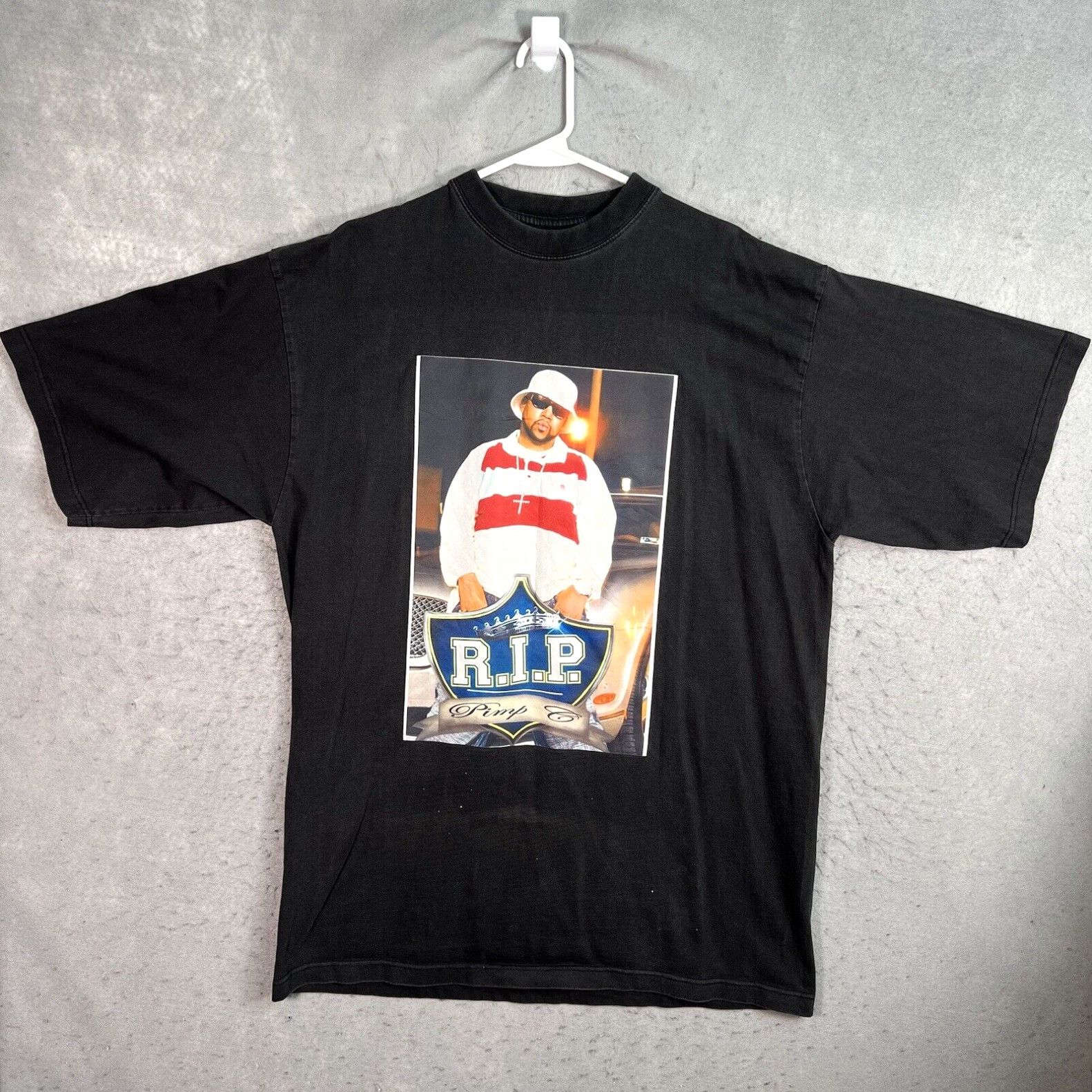 image of Vintage Y2K Ugk Rip Pimp C Rap Tee T Shirt Adult 2Xl Black Texas Mens in White