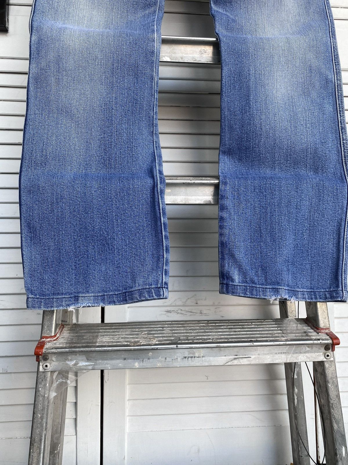 Armani × Giorgio Armani × Vintage Vintage Armani Jeans Y2K Pocket Logo Denim Pants Light Blue Size 31" - 3 Thumbnail