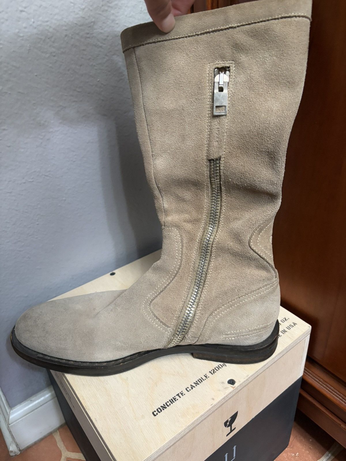 Christian Dior Monsieur Suede Motorcycle Boots Size US 7 / EU 40 - 6 Thumbnail