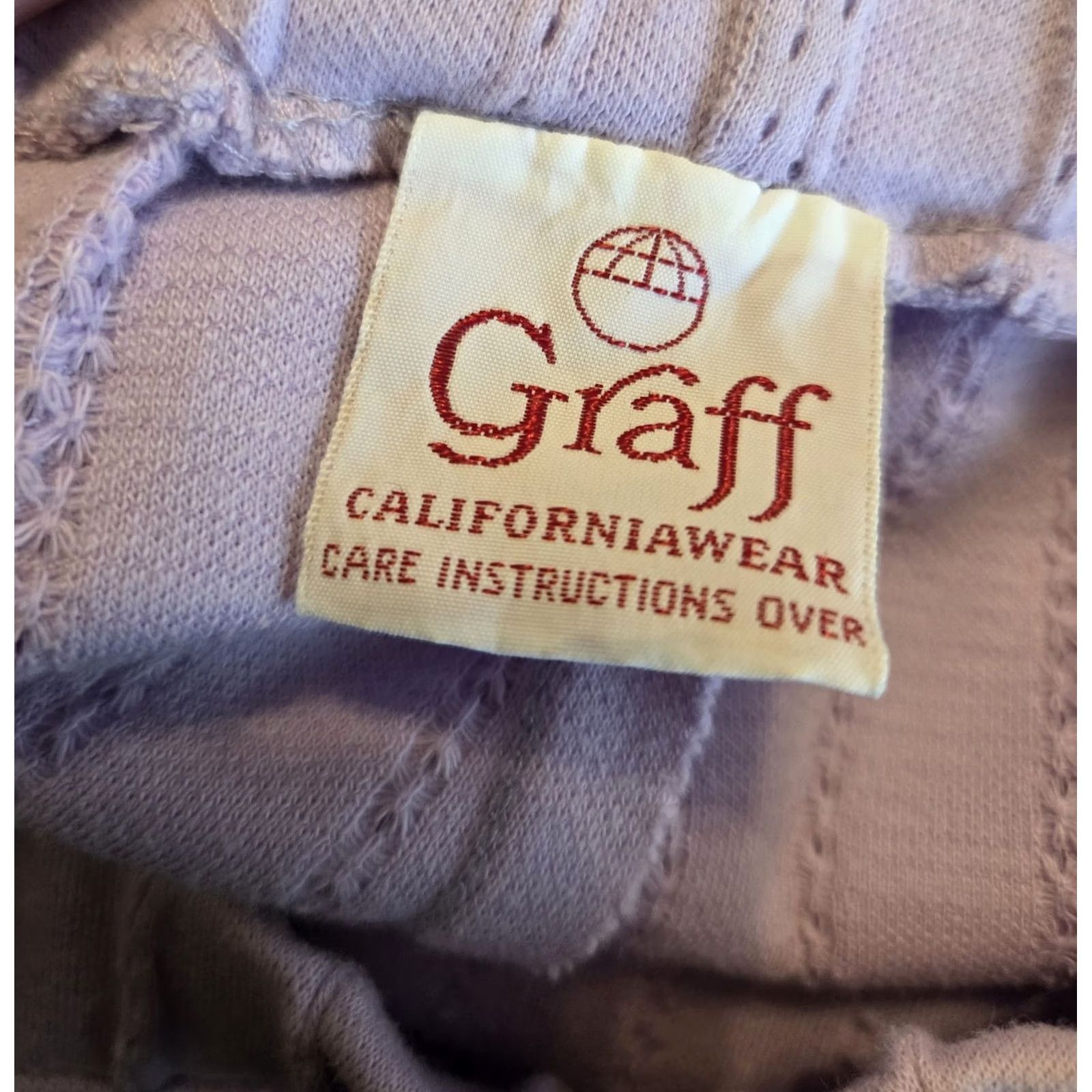 GRAFF VINTAGE Graff Californiawear Resort Wear Set Jacket Skirt Pants 3 Pc Lilac Purple S 1980s Size 28" / US 6 / IT 42 - 3 Thumbnail