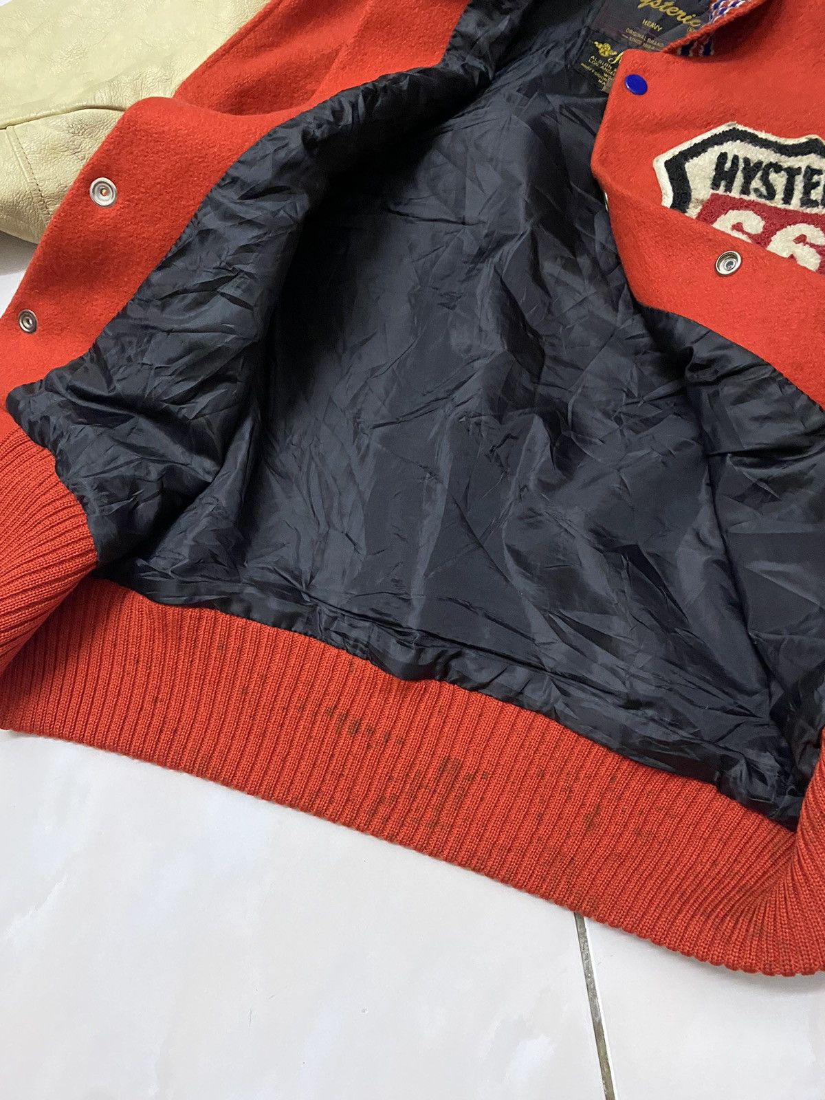 Vtg 90s Hysteric Glamour 666 Jacket Varsity Red Colour