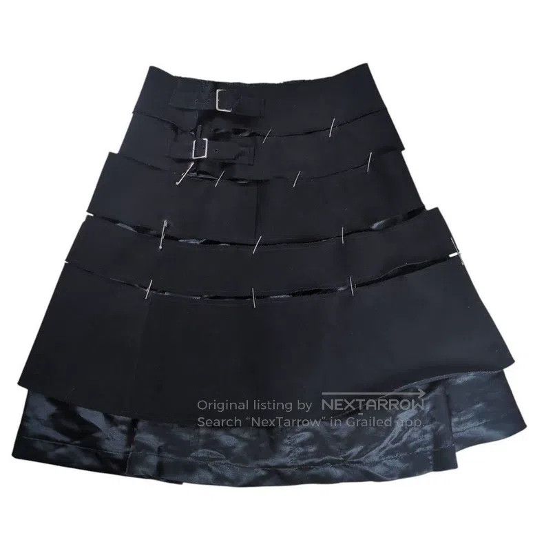 Comme des Garcons Comme Des Garcons size XS Black Vintage Ripped Design Skir Size 22" - 2 Thumbnail