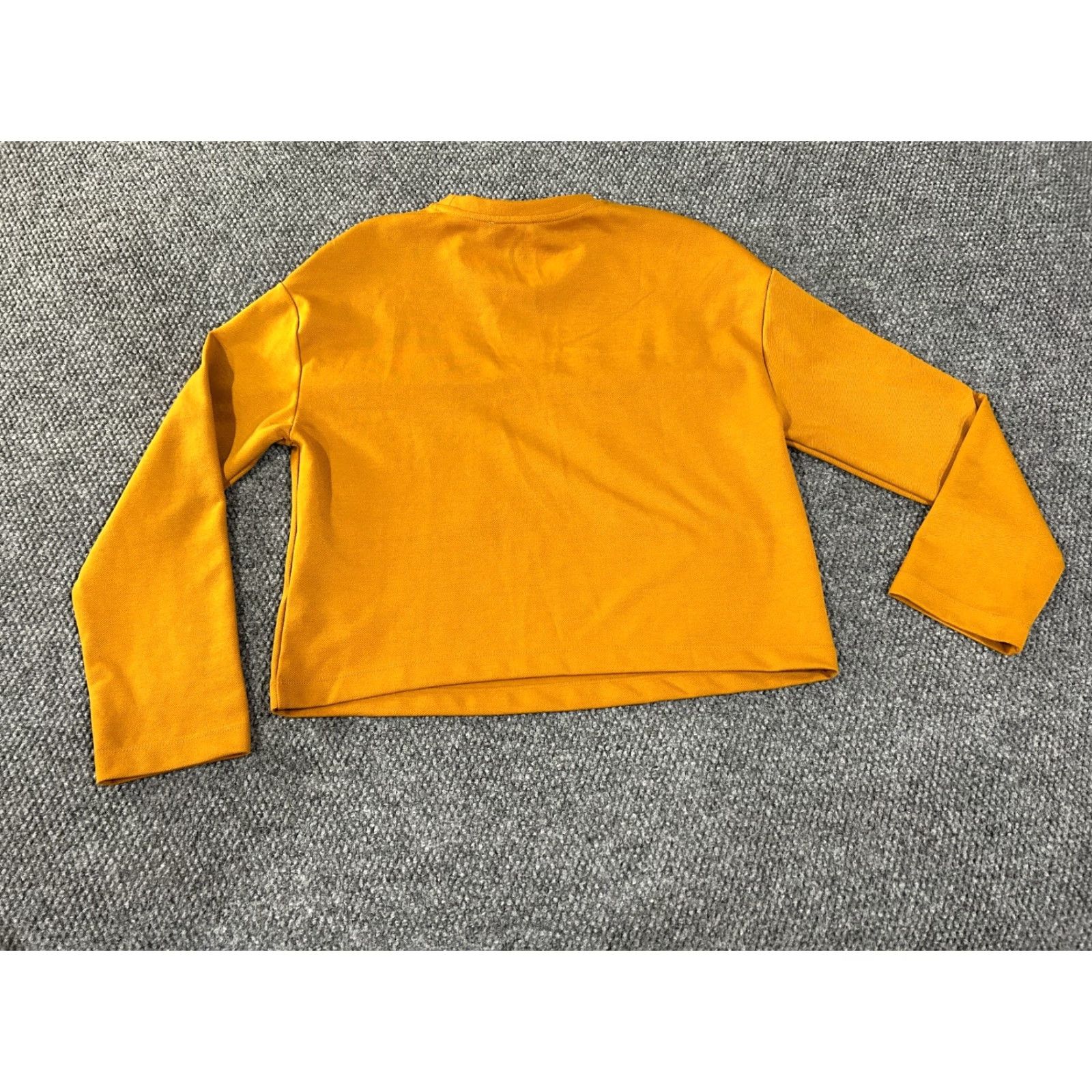 Zara Zara Basic Long Sleeve Top Womens Large Mustard Yellow Front Pocket Minimalist Shirt Blouse Modern Casual Womens Regular Fit Yellow Size L / US 10 / IT 46 - 7 Thumbnail