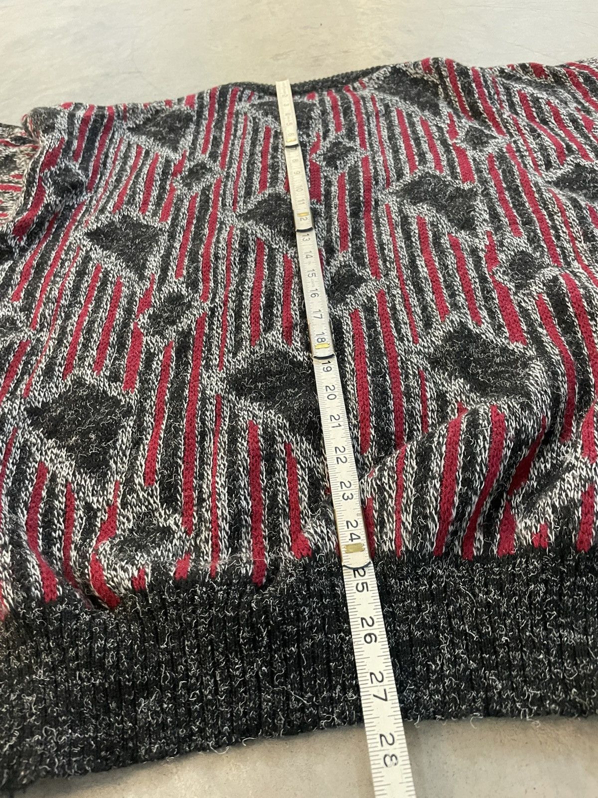 Vintage ULTRA RARE 90S Made in Italy red knitwear wool sweater Size US L / EU 52-54 / 3 - 6 Thumbnail