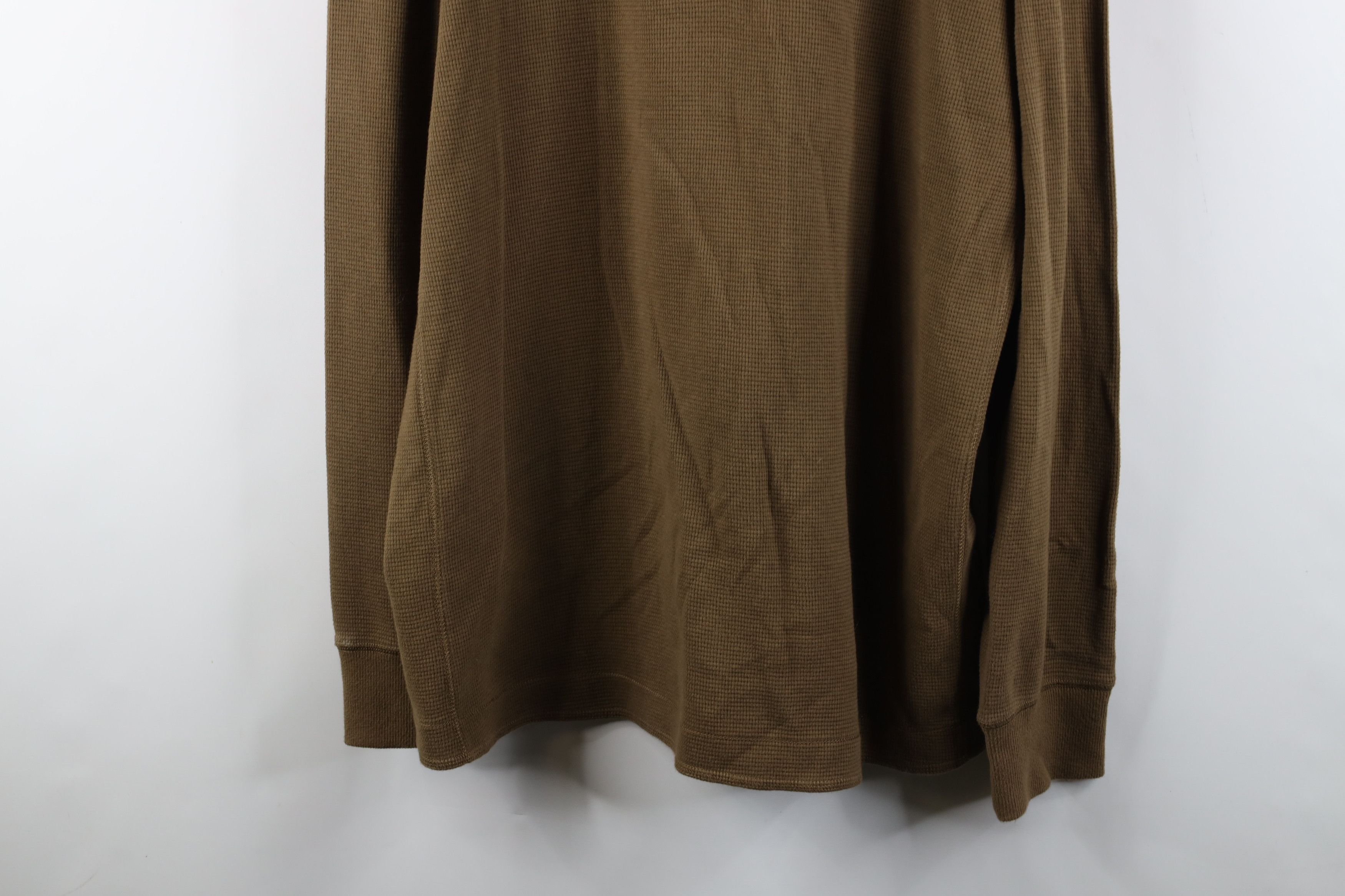 Eddie Bauer × Vintage Vintage Eddie Bauer Thermal Waffle Knit Henley T-Shirt Breen Size US XL / EU 56 / 4 - 3 Thumbnail
