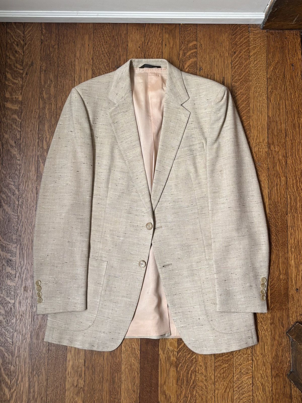 Vintage 70s Vintage 2-Piece Suit 60s Fleck Suit Country Squire Size 40R - 3 Thumbnail