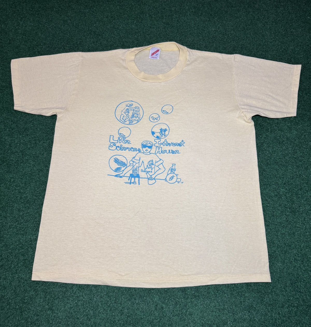 Jerzees Vintage Life Science Interest House Retro College T Shirt Size US L / EU 52-54 / 3 - 1 Thumbnail