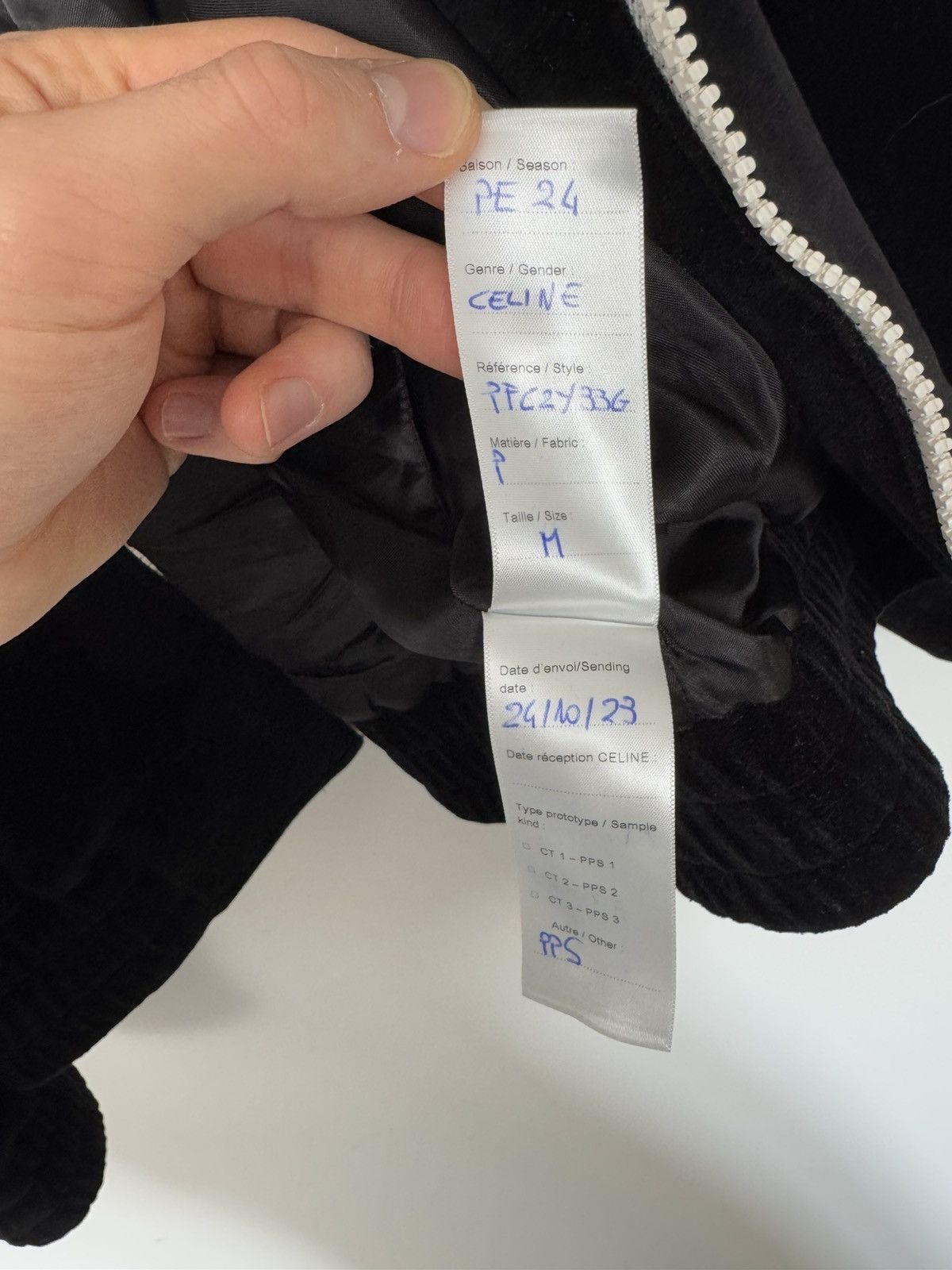 Celine Celine Track Jacket Velour Zip Up Black Designer Sweatshirt Size US M / EU 48-50 / 2 - 9 Thumbnail
