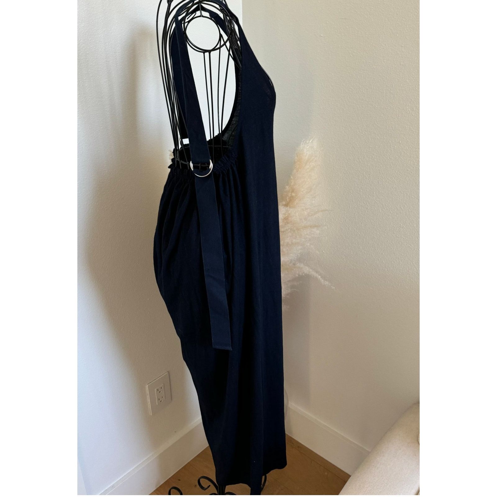 AG Adriano Goldschmied AG Adriano Goldschmied Cotton Midi Open Back Navy Dress Size S / US 4 / IT 40 - 2 Thumbnail