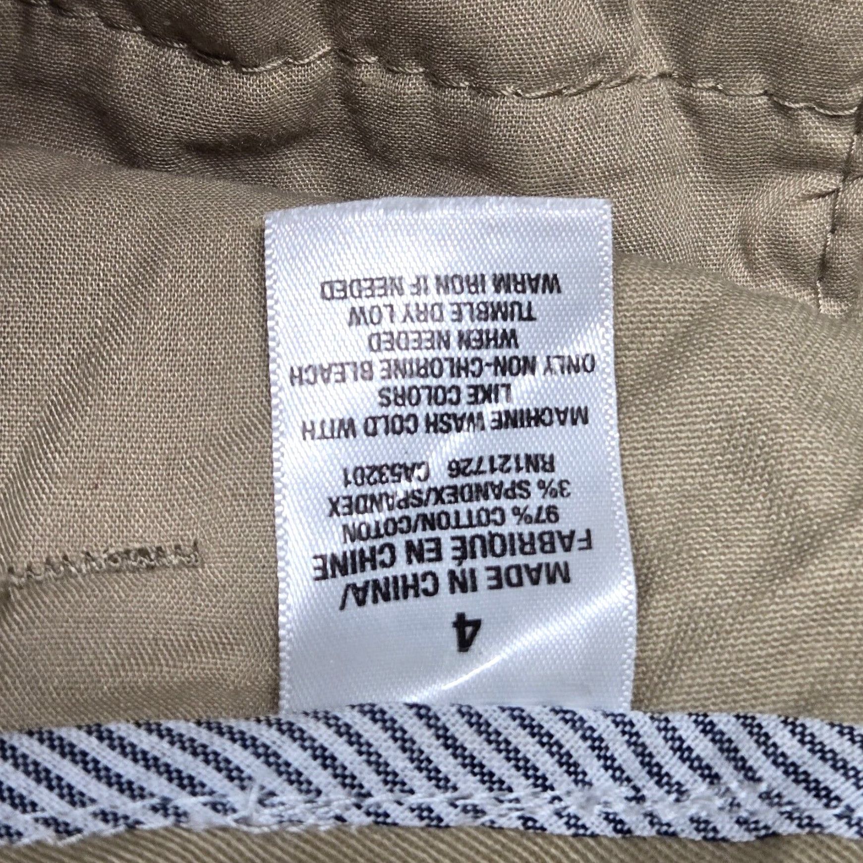 Vintage Aéropostale Beige Chino Shorts Women's Size 4 Low Rise Stretch Size 27" / US 4 / IT 40 - 3 Thumbnail