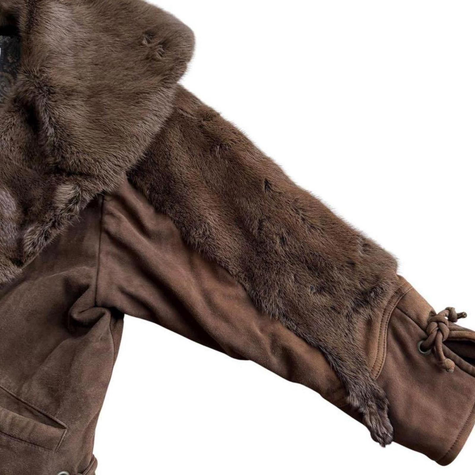 Other Real raccoon fur fairy grunge suede feel brown jacket coat Size XS / US 0-2 / IT 36-38 - 5 Thumbnail