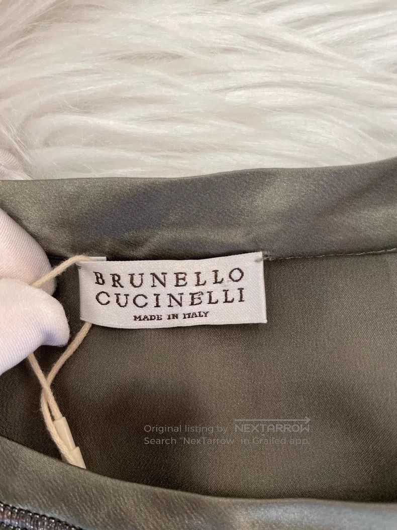 Brunello Cucinelli Brunello Cucinelli Green silk sleeveless vest Size M / US 6-8 / IT 42-44 - 3 Thumbnail