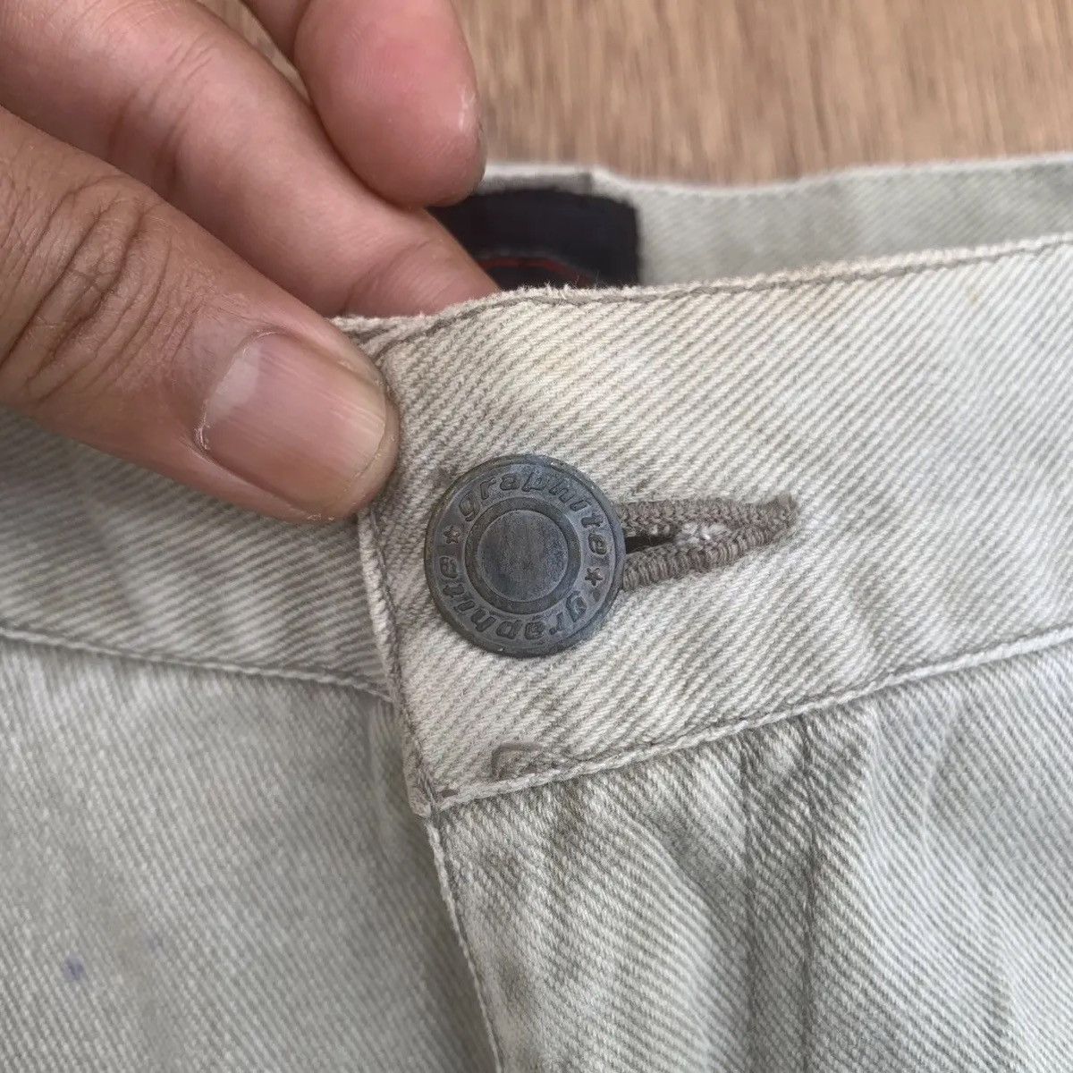 Japanese Brand BAGGY VINTAGE GRAP HITE TROUSERS SKATE GANG FADED PANTS Size US 30 / EU 46 - 6 Thumbnail