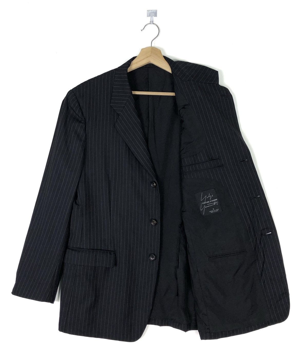 Yohji Yamamoto AW2012 7-POCKETS COSTUME D’ HOMME STRIPES WOOL GABARDINE Size US M / EU 48-50 / 2 - 5 Thumbnail