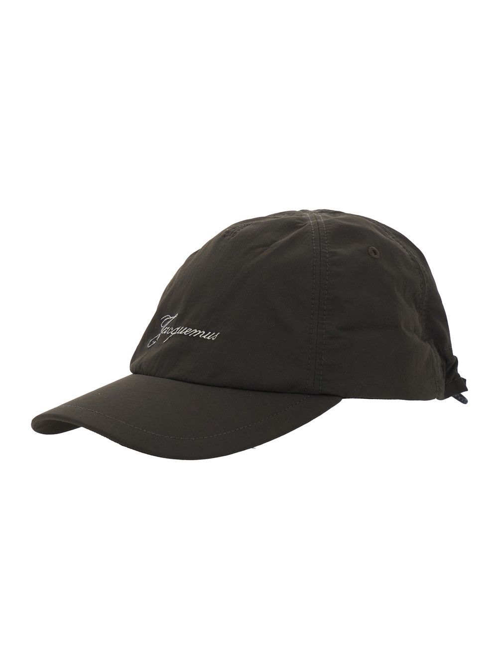 Jacquemus 'La Casquette Balluchon' Brown Baseball Cap with Drawstring Closure at the Back and Logo Lettering on the Front in Cotton Man Size ONE SIZE - 1 Thumbnail
