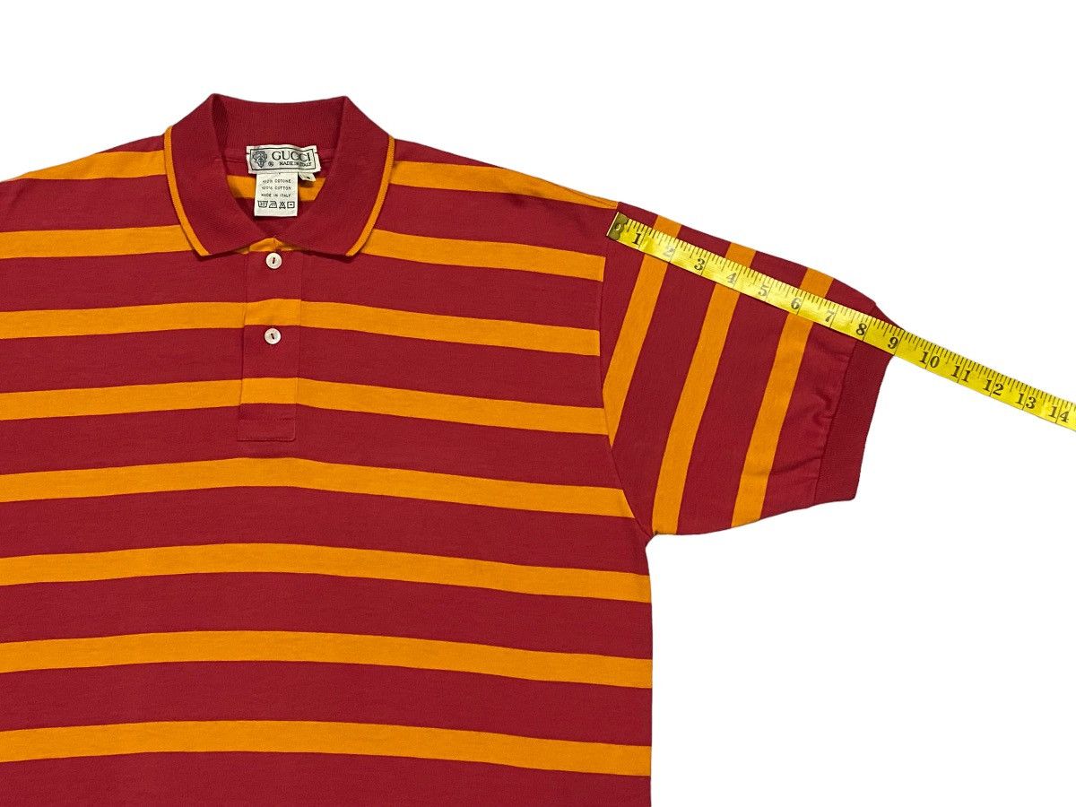 Gucci × Vintage Vintage Gucci Striped Polo Shirt Size US S / EU 44-46 / 1 - 7 Thumbnail