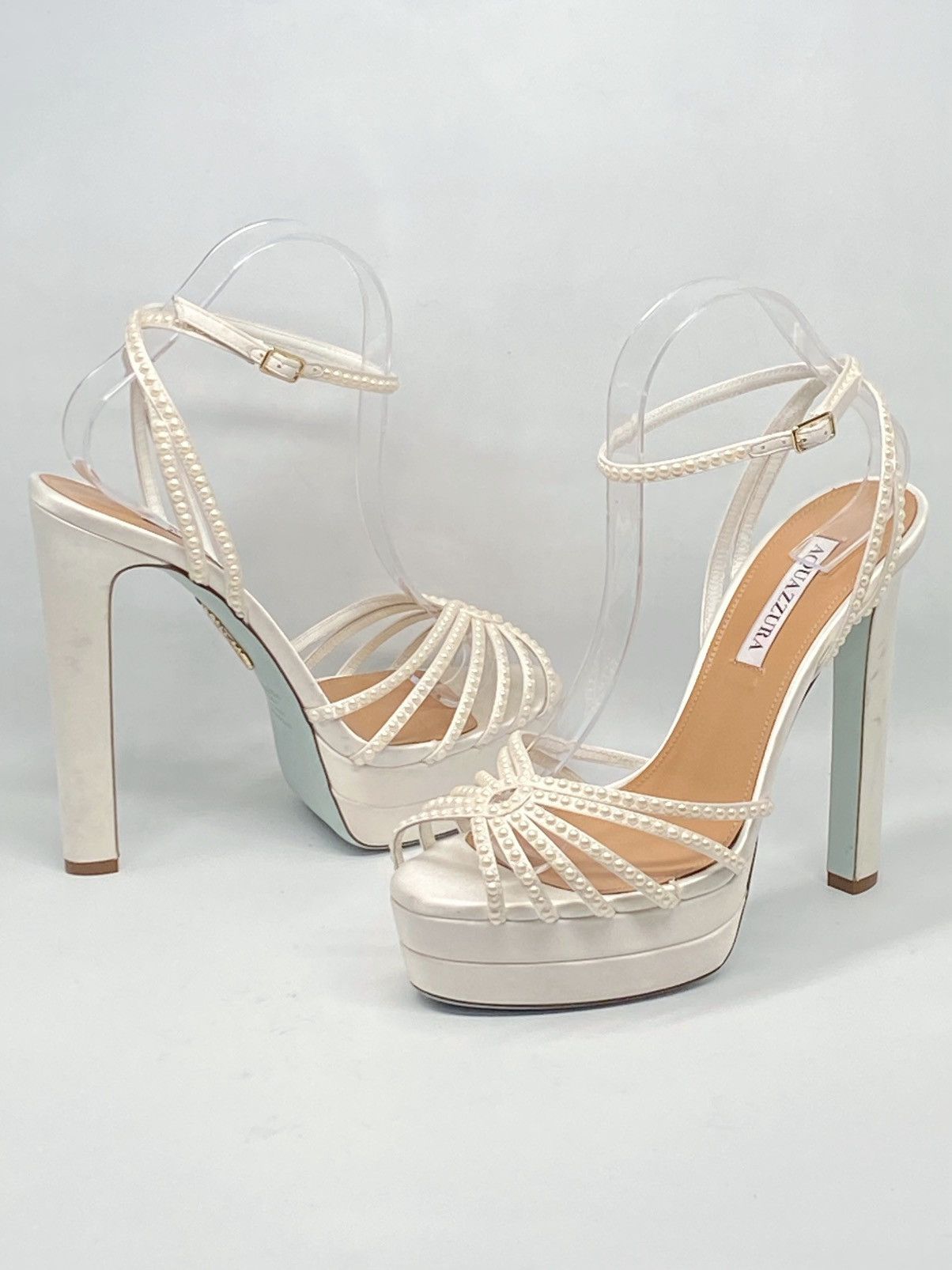 Aquazzura Aquazzura Flow Plateau 145MM Satin Sandals size 40 Size US 10 / IT 40 - 6 Thumbnail